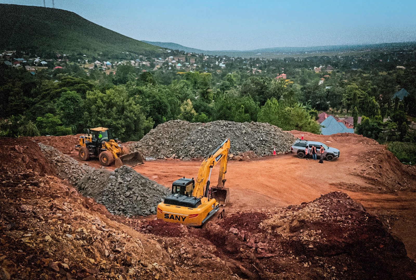 CXC Upstream mine site with excavator