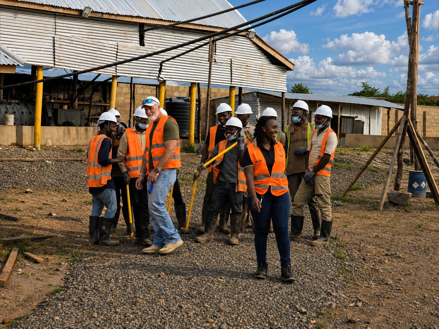CXC Upstream team and community partners on site